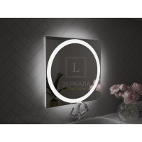 Зеркало в ванную комнату с подсветкой Палермо 65х65 см