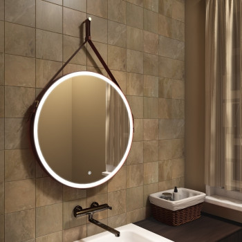 Зеркало с подсветкой для ванной комнаты Миллениум Браун 65 см